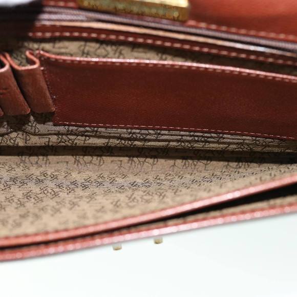 SAINT LAURENT Briefcase Leather Brown Auth bs8420 - Picture 12 of 16